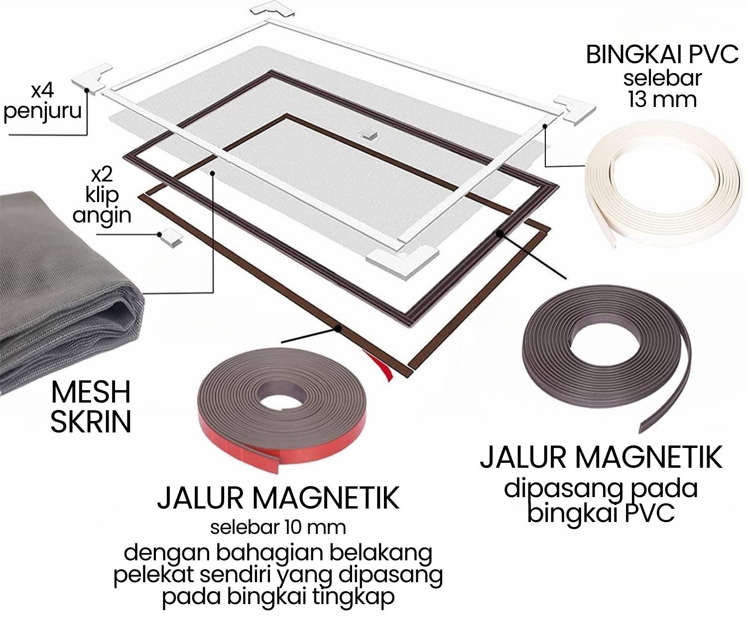 kit skrin tingkap magnetik terbaik