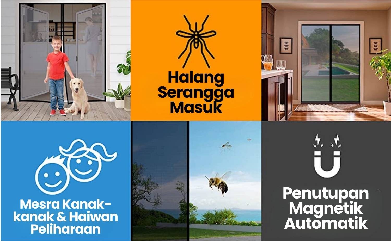 pintu skrin diy terbaik Malaysia