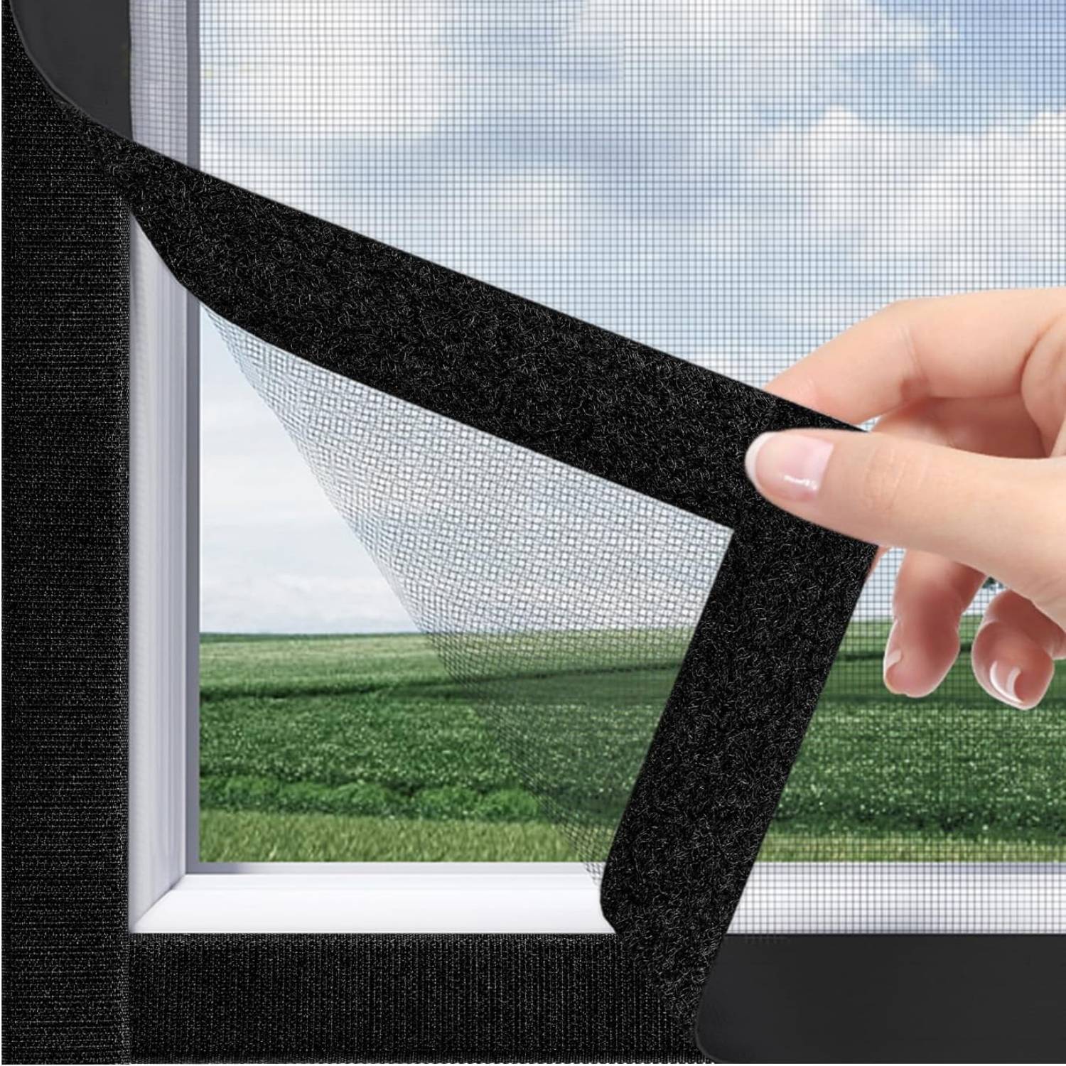 Skrin Tingkap Velcro - Mesh Standard, 1000mm x 1000mm, image 5
