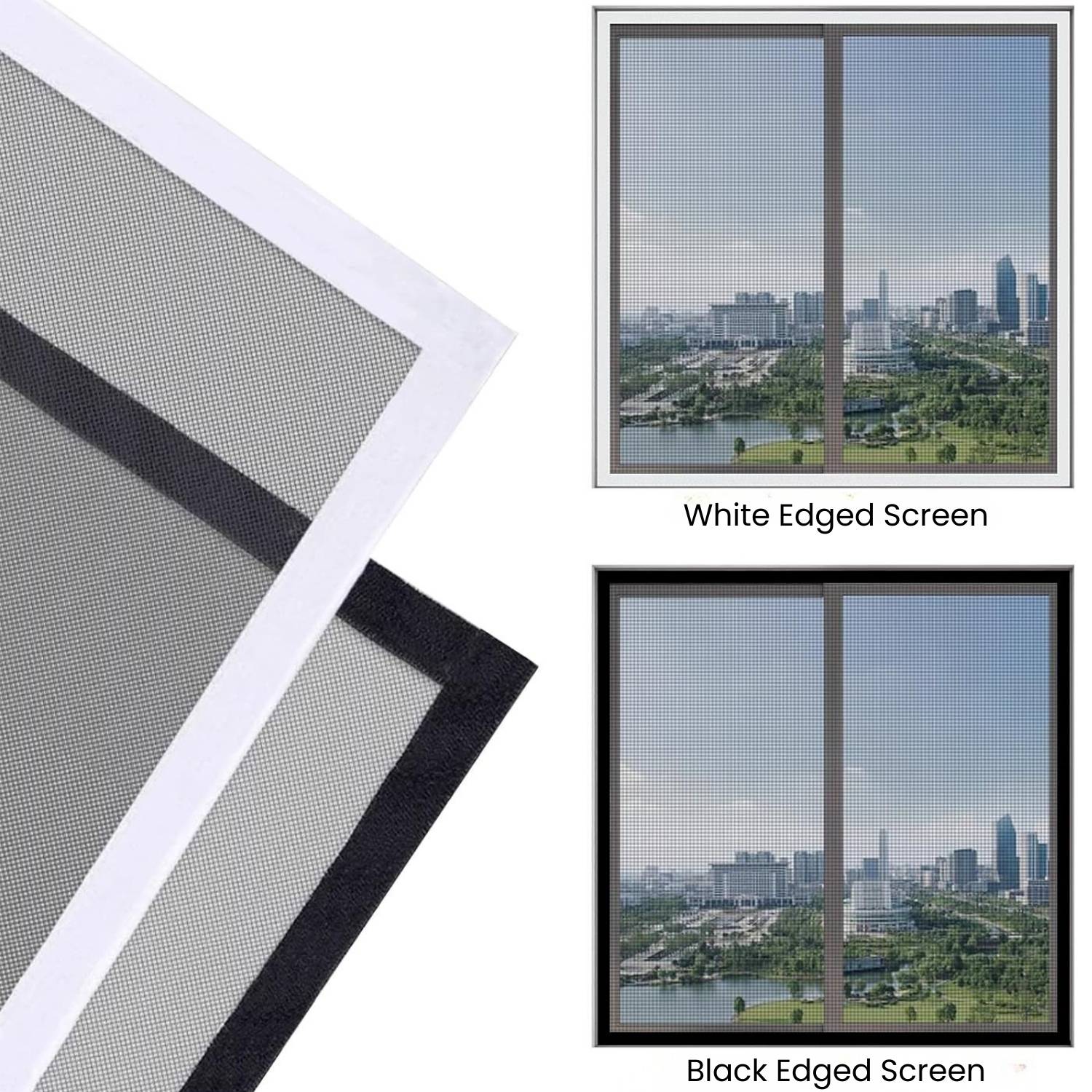 Velcro Window Screens - Standard Mesh (grey), 1000mm x 1000mm, image 4