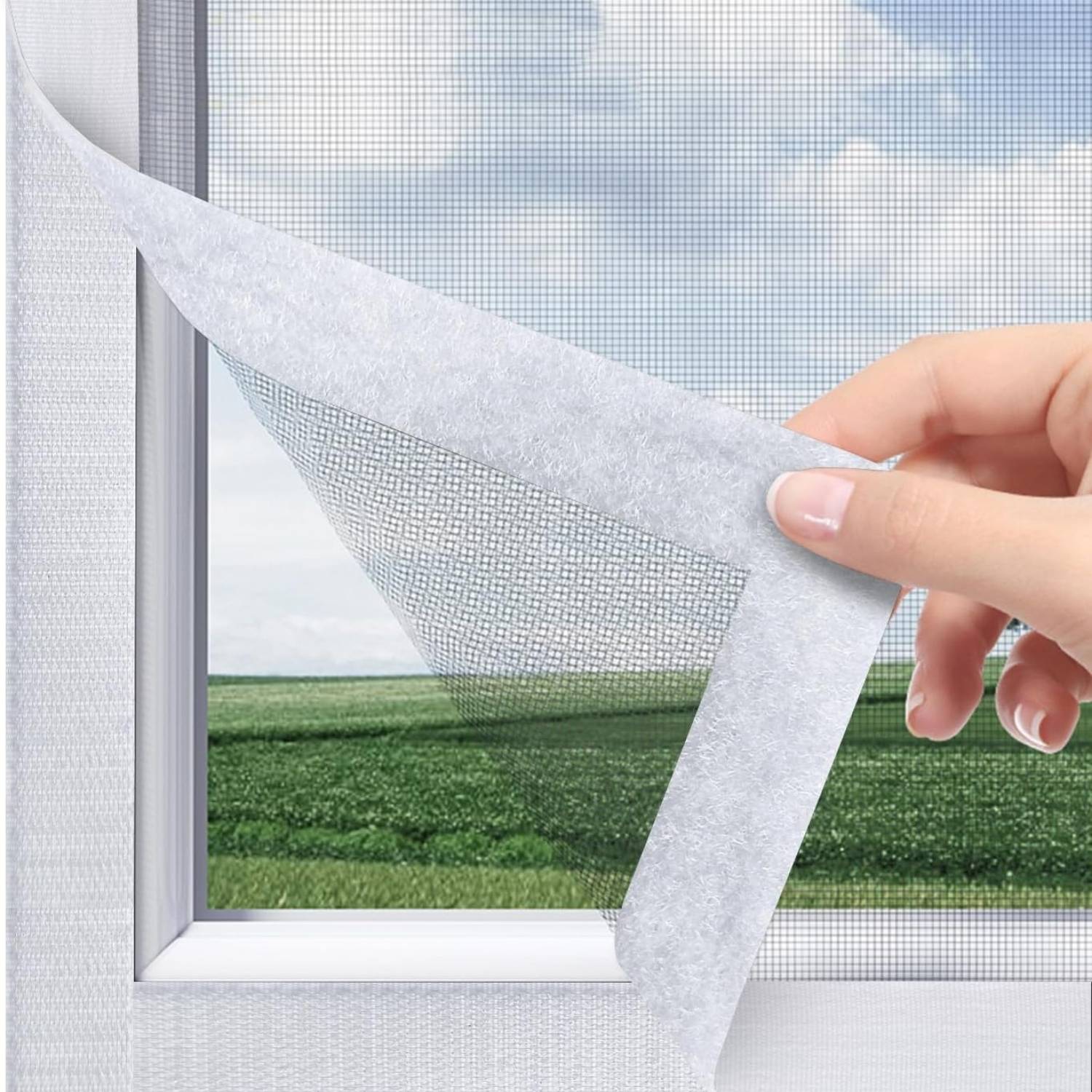 Velcro Window Screens - Standard Mesh (grey), 1000mm x 1000mm, image 7